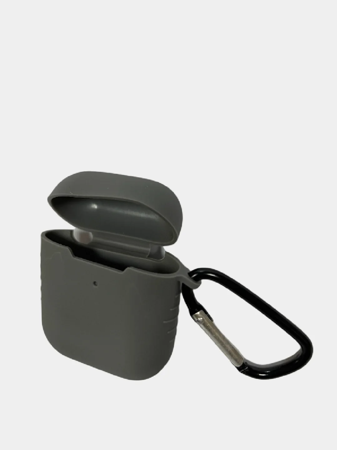 Тёмно-серый силиконовый чехол для беспроводных наушников AirPods 1, AirPods 2