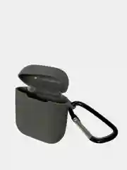 Тёмно-серый силиконовый чехол для беспроводных наушников AirPods 1, AirPods 2