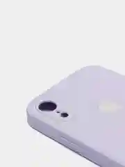 Лавандовый чехол для iPhone XR, силиконовый, со стеклянной панелью