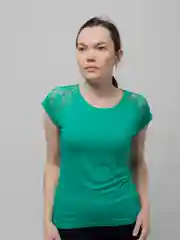 Зеленый футболка женская