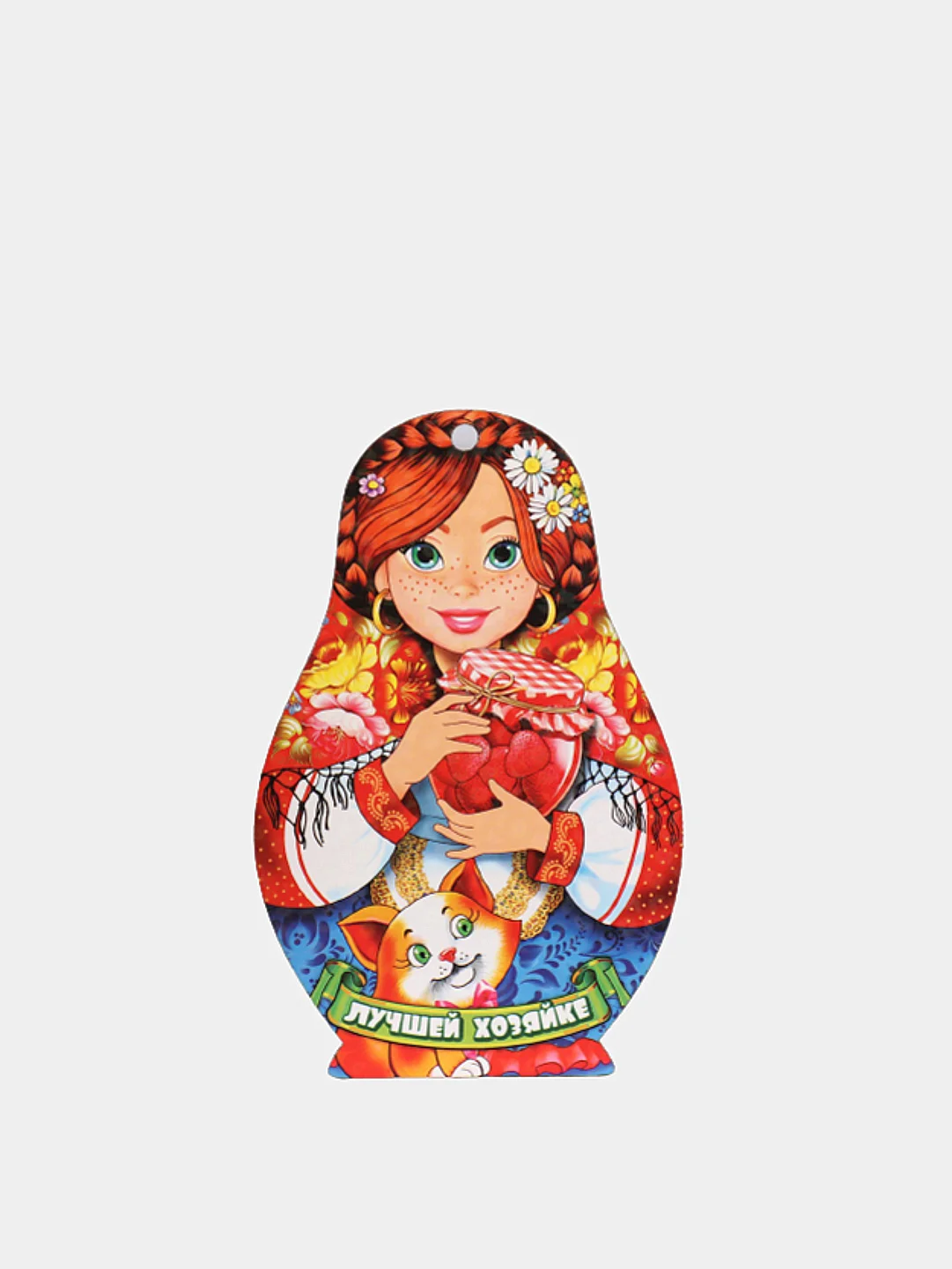 Желтый доска разделочная сувенирная "Матрёшка", 4 варианта