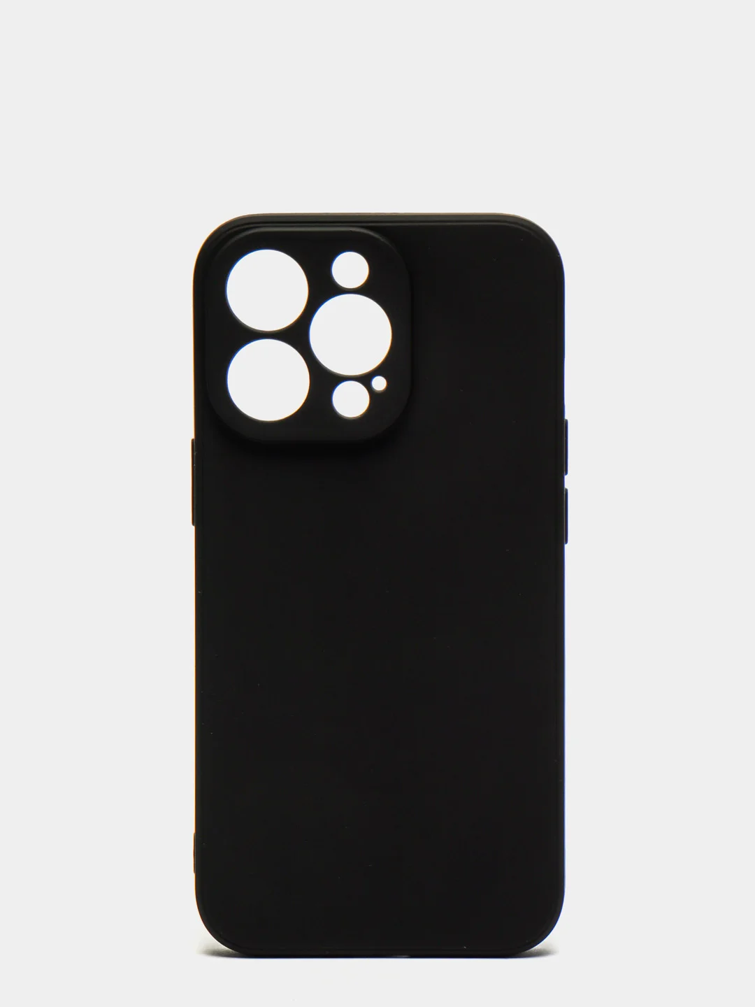 Черный чехол для iPhone 13 Pro Max с защитой камеры силиконовый на айфон про макс