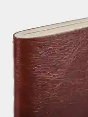 Тетрадь коричневая в клетку, А4, 60 л, сшивка, кожзам, BRAUBERG