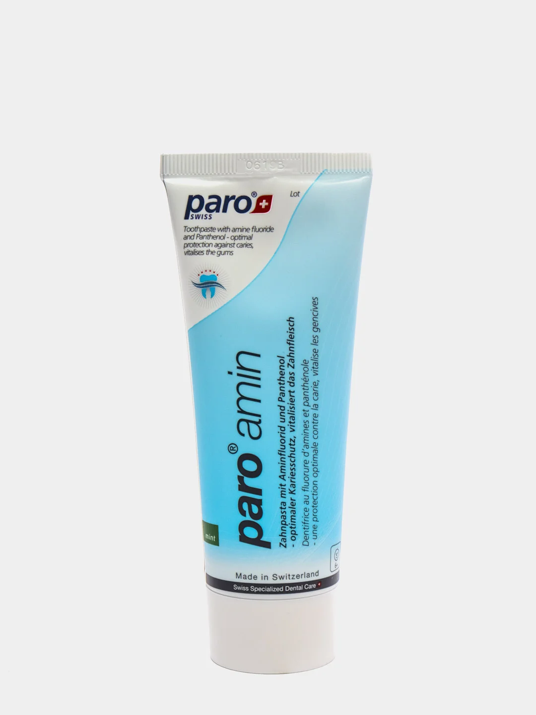 Paro+ amin 6+ Зубная паста на основе аминфлюорида с пантенолом с 6 лет, 75 мл