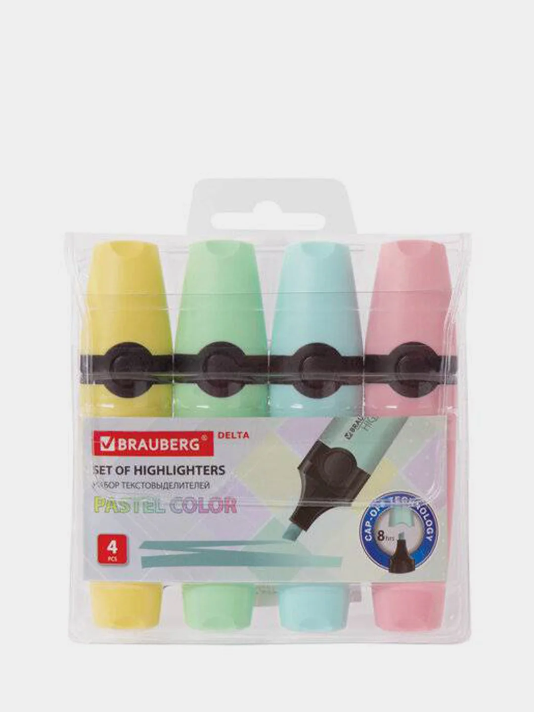 Набор текстовыделителей "DELTA PASTEL", BRAUBERG 4 штуки