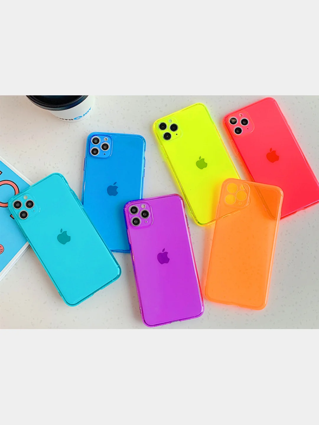 Чехол для iPhone 11, 12, 7/8 Неоновый