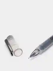 Ручка гелевая Кристалл, чёрная, корпус прозрачный, игольчатый пишущий узел, 0.38 мм