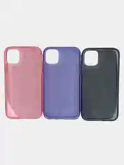 Чехол на iPhone 7/8,XR,11,12, силиконовый полупрозрачный, 3 цвета