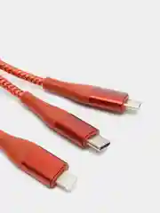 Кабель 3 in 1 USB Lightning / Micro / Type-C Xiaomi, Mi, SOLOVE, 120 см, DW1 красный