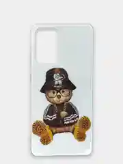 Коричневый чехол Samsung Galaxy A72, Самсунг Галакси А72 силиконовый с рисунком