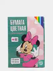 Бумага самоклеящаяся А4 "Минни Маус", 10 листов, 10 цветов