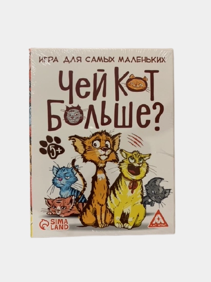 Настольная развивающая игра "Чей кот больше?", 36 карточек