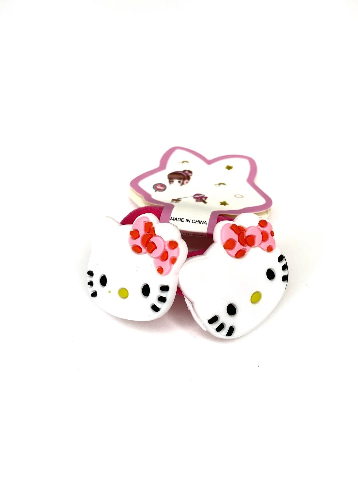 Белый резинки для волос мультяшные "Hello kitty - Хелло Китти" и "Единорог"