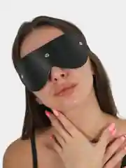 Кожаная маска-повязка на глаза БДСМ, 3 цвета