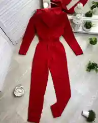Коричневый тёплый комбинезон женский, флисовый, с ушками