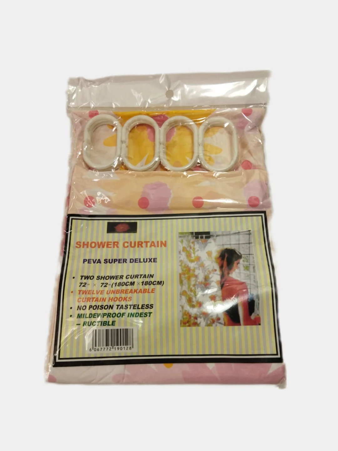 Черный штора для ванной комнаты, 180 х 180 см