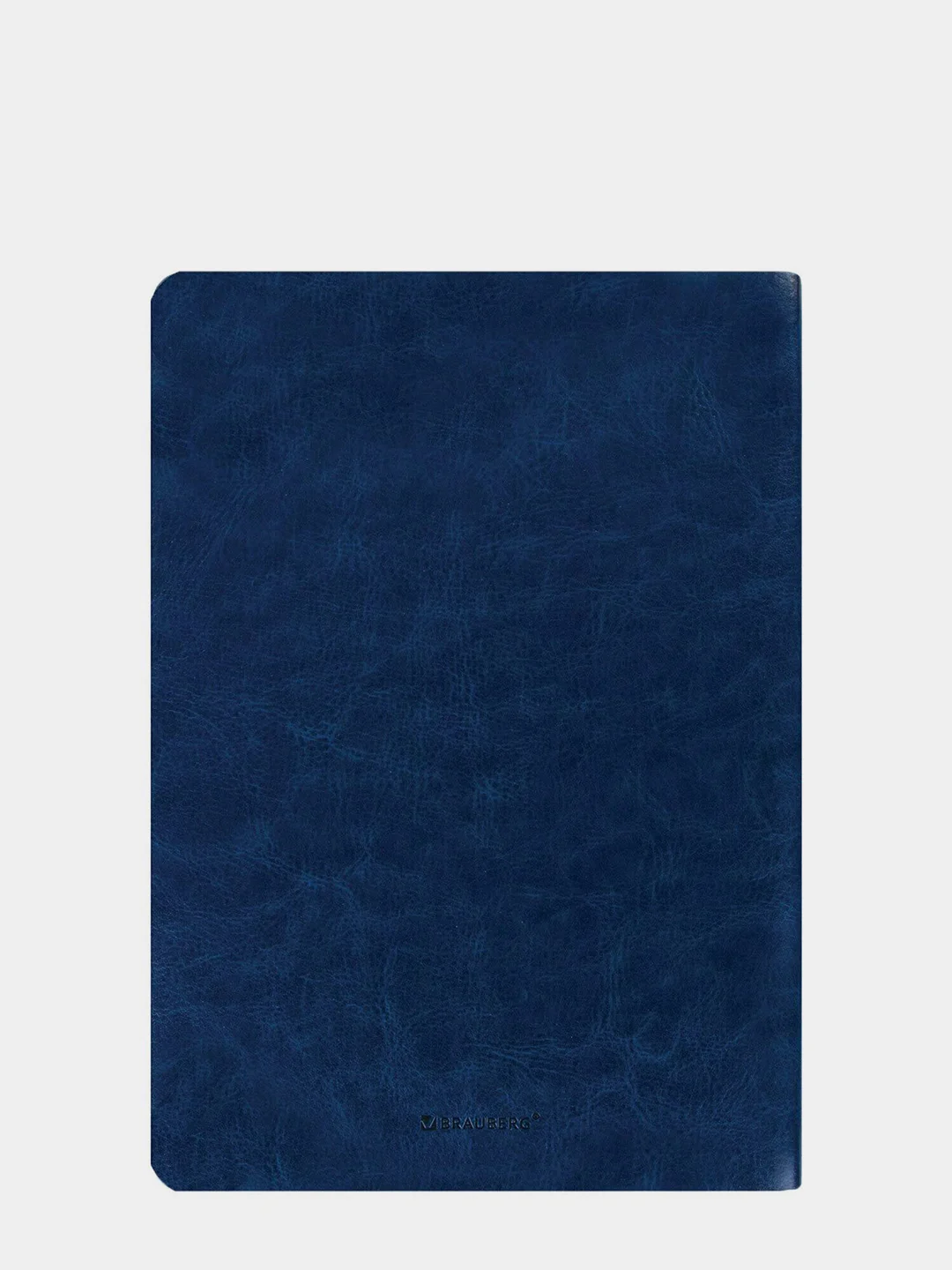 Тетрадь B5 60 л, клетка, экокожа, темно-синий, BRAUBERG VIVA, 403897