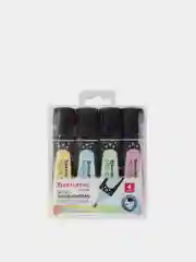 Набор текстовыделителей "SUPER PASTEL", BRAUBERG 4 штуки