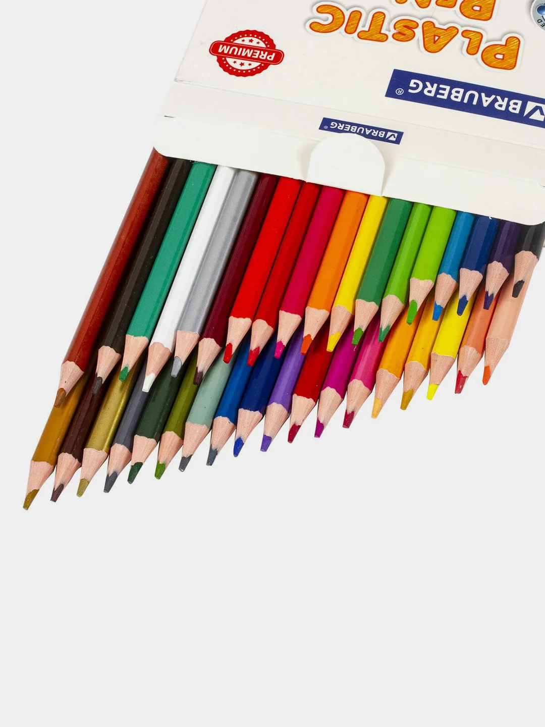 Карандаши цветные пластиковые BRAUBERG PREMIUM