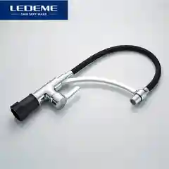 Смеситель для кухни LEDEME из латуни 2 режима подачи воды гибкий излив