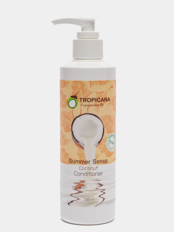 Кокосовый кондиционер для волос "Летнее настроение" без парабенов Tropicana, 240 мл