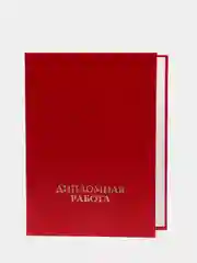 Папка Calligrata "Дипломная работа", А4, без листов, гребешки, красный