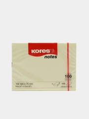 Стикеры Kores 100x75 мм пастельные желтые