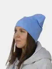 Голубой шапка женская