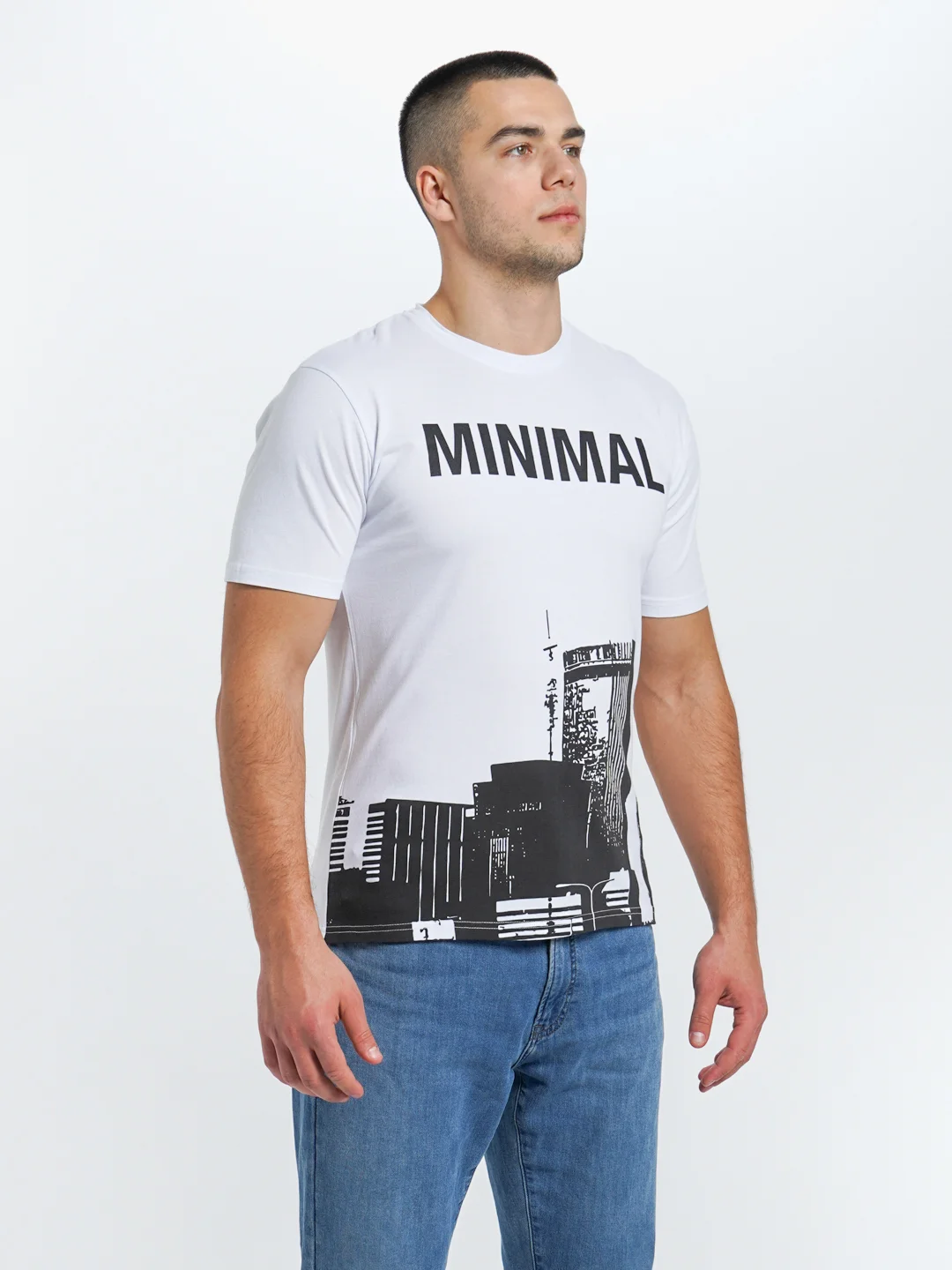 Белый футболка MINIMAL Белый