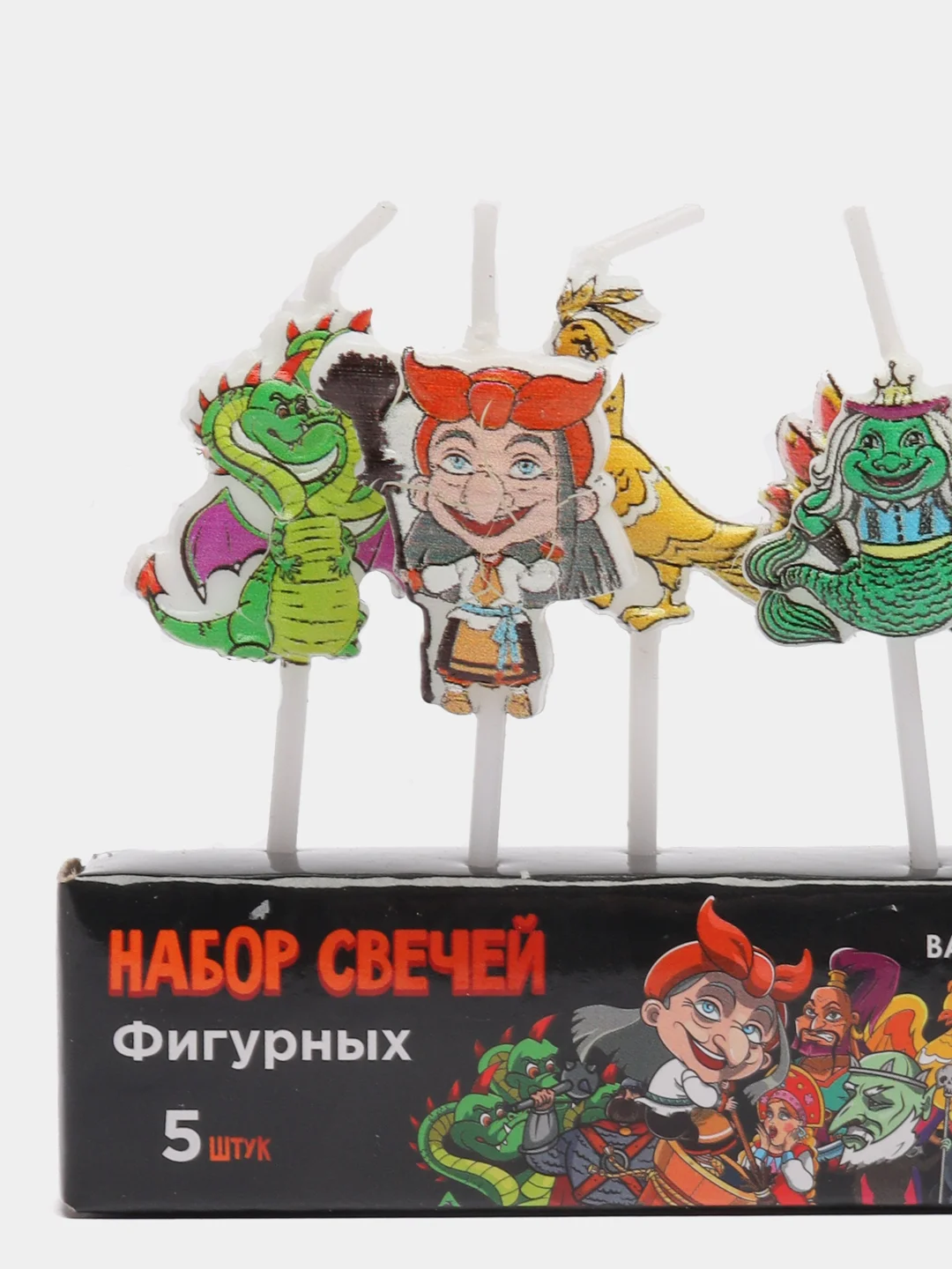 Набор свечей для торта 5 шт. фигурных, серия "Сказка"