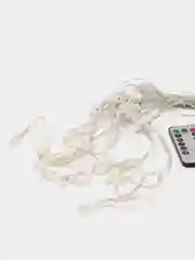 Белый гирлянда "Занавес", с USB контроллером, пультом ДУ