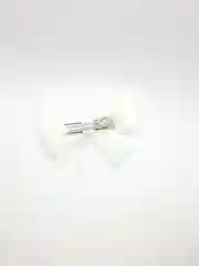 Бант для волос на зажиме белый /Школьные банты /
