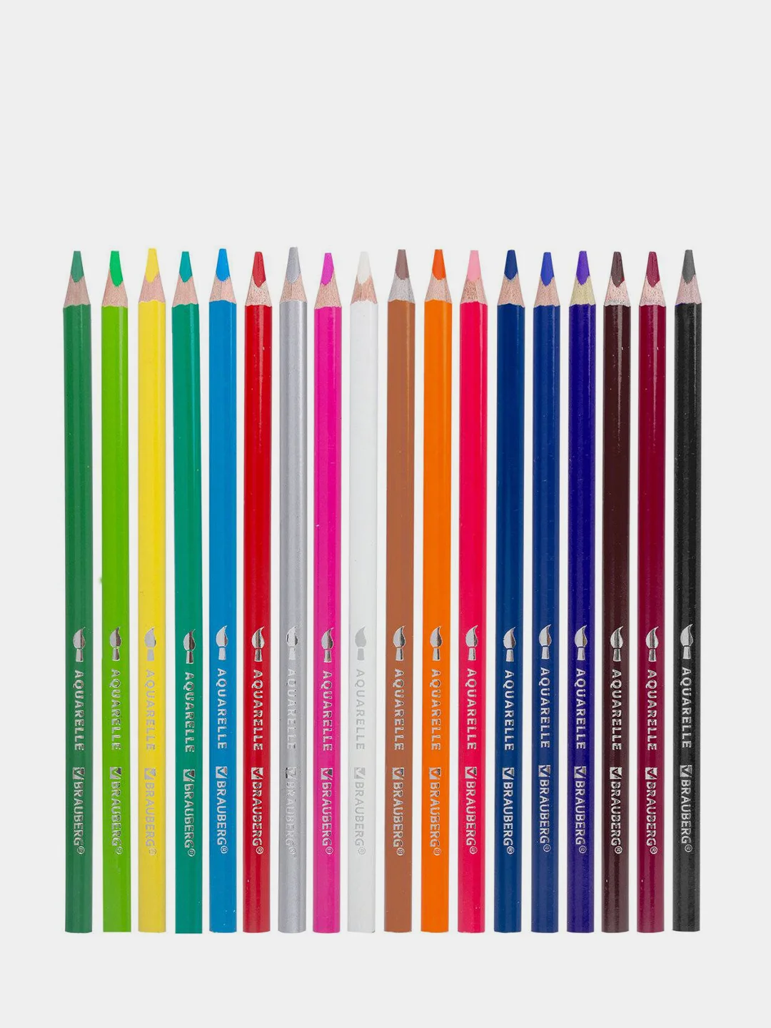 Карандаши цветные акварельные BRAUBERG PREMIUM AQUARELLE, 18 цветов