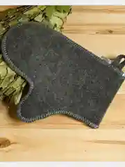 Зеленый набор для бани и сауны(шапка, варежка, коврик)/Банный набор/Подарочный набор