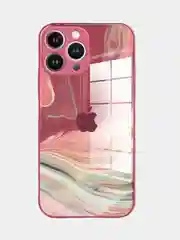 Коралловый чехол для iPhone 12, 13, Pro, Pro Max силиконовый "Акварель"