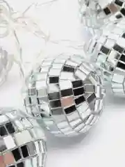 Белый гирлянда зеркальная