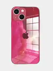 Фуксия чехол для iPhone 12, 13, Pro, Pro Max силиконовый "Акварель"