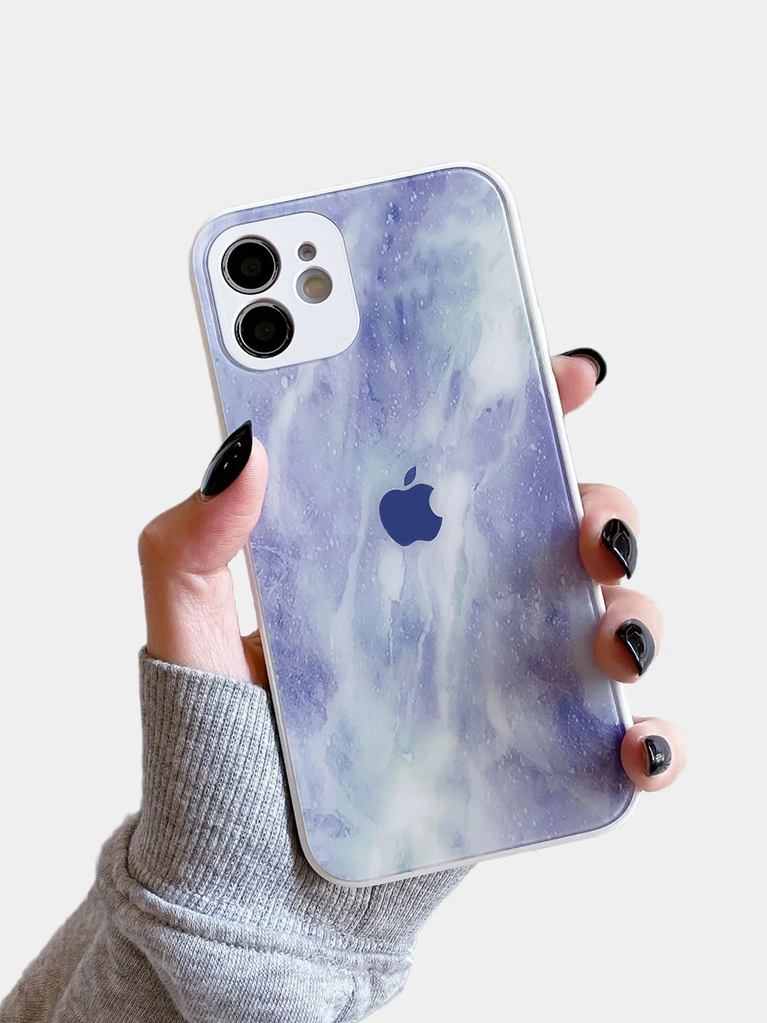 Ледяной чехол для iPhone 12, 13, Pro, Pro Max силиконовый "Космос"