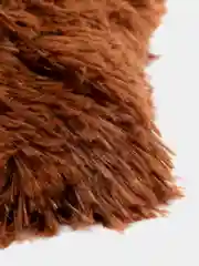 Терракотовый пушистый плед / Яркий плед / Меховой плед / Эконом упаковка