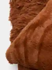 Терракотовый пушистый плед / Яркий плед / Меховой плед / Эконом упаковка