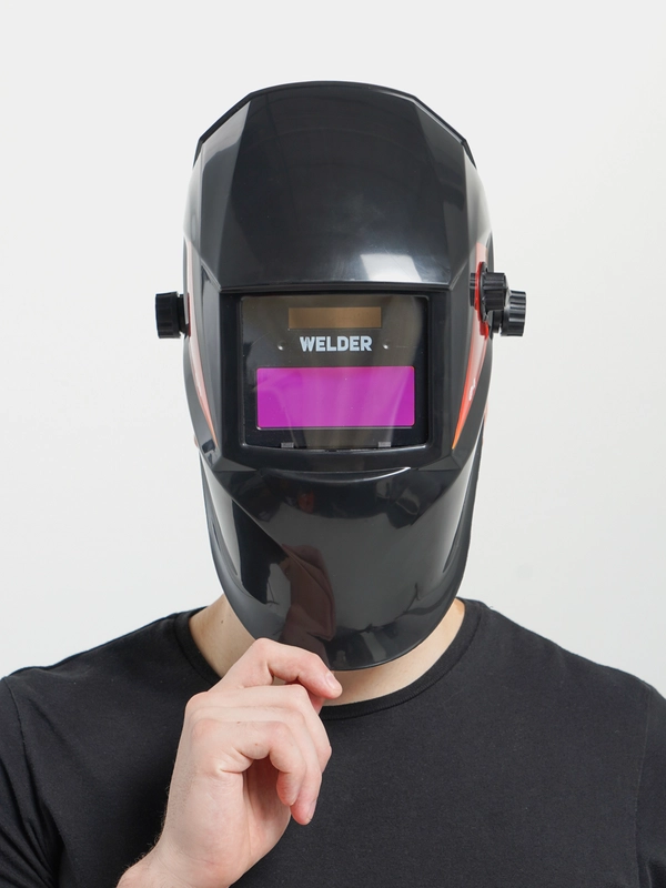 Маска сварочная для сварщика WELDER PRO Ф4 Хамелеон 90x35 мм, DIN 4/9-13