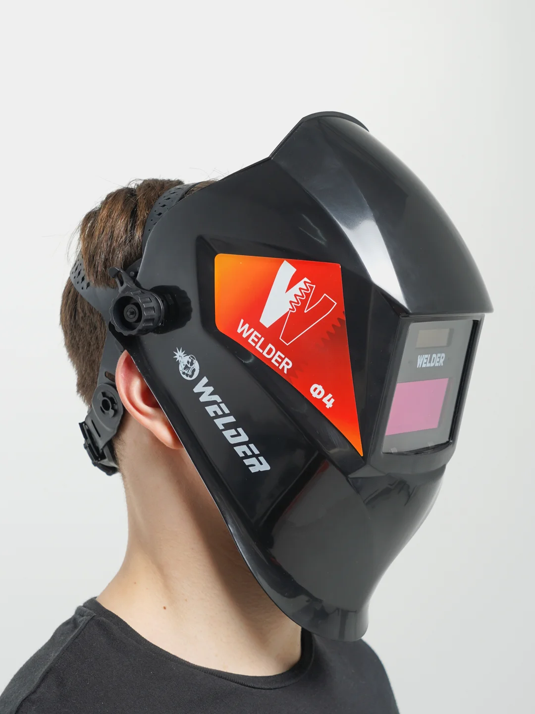 Маска сварочная для сварщика WELDER PRO Ф4 Хамелеон 90x35 мм, DIN 4/9-13