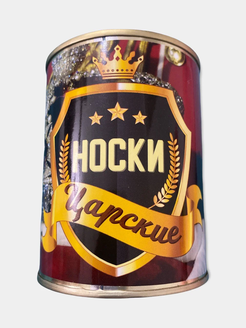 Горчичный мужские носки в банке