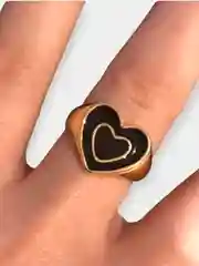 Кольцо объёмное "Сердце", безразмерное.