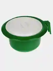 Зеленый горшок с ручкой и крышкой