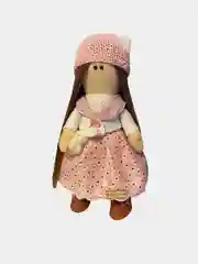 Коралловый меланж кукла мягкая, интерьерная, ручная работа