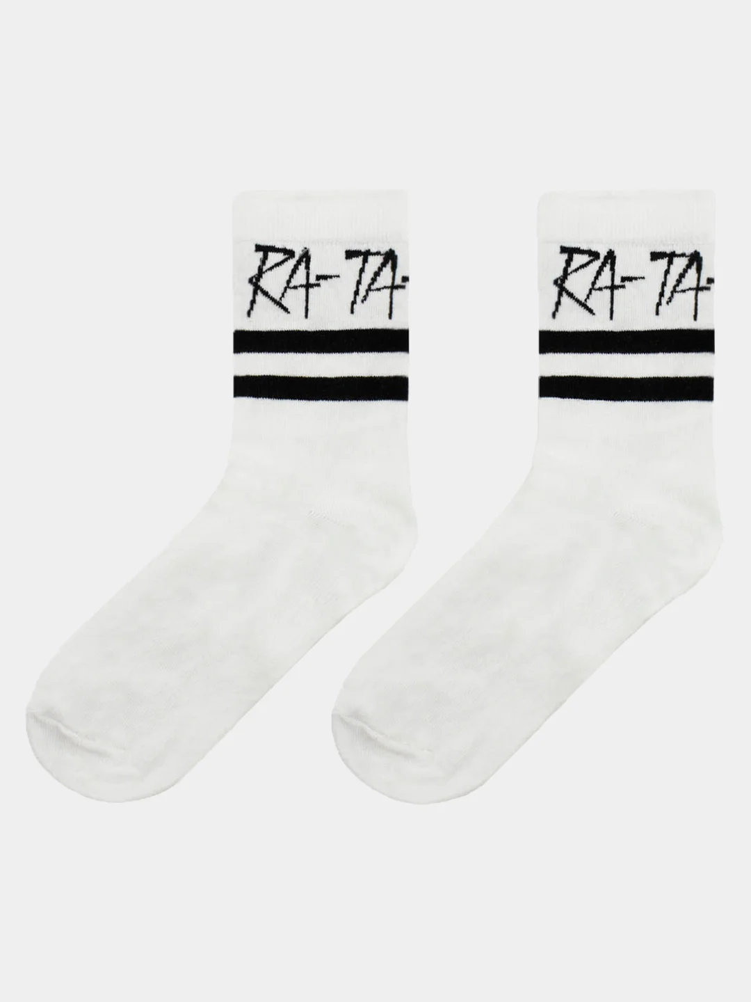 Белый носки высокие "RA-TA-TA"
