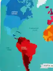 Магнитная Карта мира Двусторонняя "Животные и Достопримечательности" + магнитные фигуры