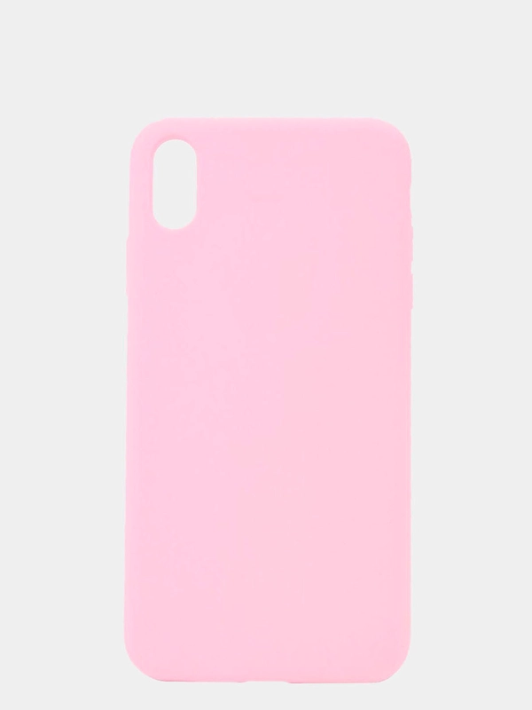 Розовый силиконовый чехол кейс Apple iPhone Xs Max, Xr