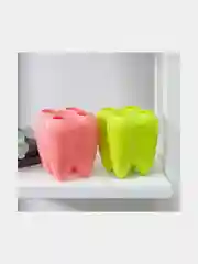 Подставка под зубные щетки Дента, на 4 щетки, 10*8*8 см